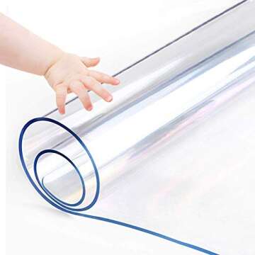 36" x 48" Clear Table Protector for Wooden Furniture