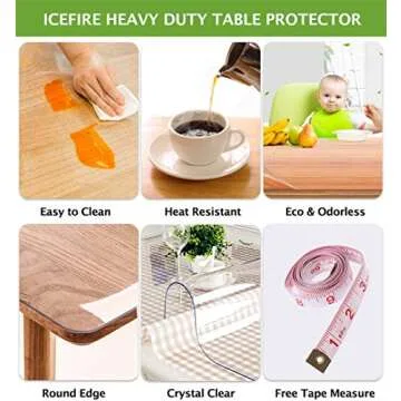 36" x 48" Clear Table Protector for Wooden Furniture