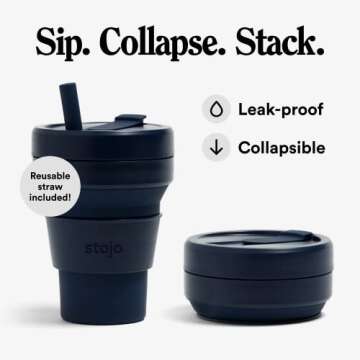 STOJO Collapsible Travel Cup – Portable & Eco-Friendly