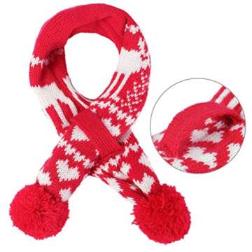 Pet Dog Christmas Costume Xmas Reindeer Scarf and Hat Set Party Accessories Knit for Pet from Small to Large