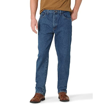 Rustler Men's Classic Relaxed Fit Jeans - Dark Stonewash 36W x 32L