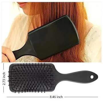 wxnzsl Detangling Brush Set for Curly Hair with Hair Spray Bottle, Paddle Hair Brush, Hair Scalp Massager Brush,9 Row Nylon Brush and Hair Clips for Straight/Long/Thick/Natural Hair