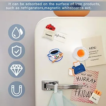 Worldity 6Pcs Food Magnets for Fun Kitchen Decor