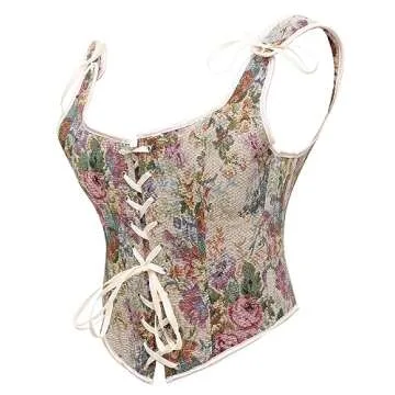bslingerie Women Retro Vintage Victorian Push Up Bustier Going Out Crop Top Tank Top Corset Corset (...