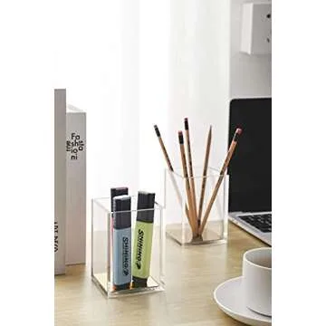 Elegant Acrylic Pen Holder for Stylish Desk Organization