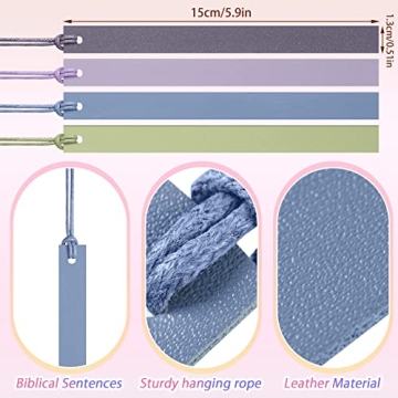 Kosiz Colorful Leather Bookmarks - 12 Pack for Readers