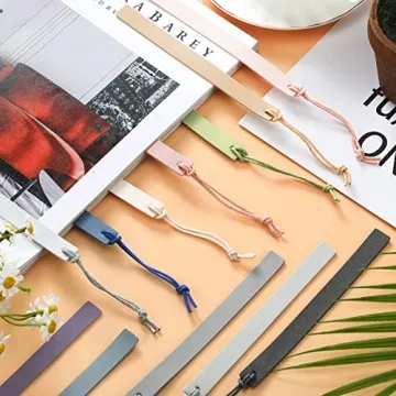 Kosiz Colorful Leather Bookmarks - 12 Pack for Readers