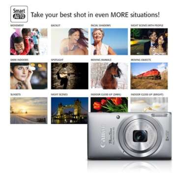 Canon PowerShot ELPH 115 is 16.0 MP Digital Camera with 8X Optical Zoom with a 28mm Wide-Angle Lens and 720p HD Video Recording (Silver)