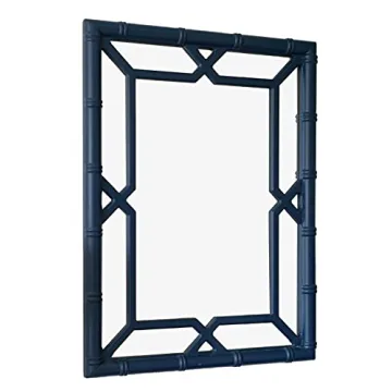SORBARIA Bamboo-Look Window Pane Mirror - Stylish Decor