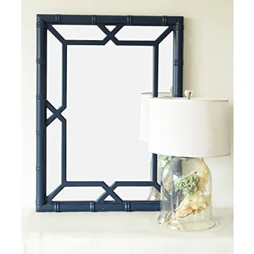 SORBARIA Bamboo-Look Window Pane Mirror - Stylish Decor