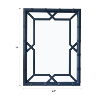 SORBARIA Bamboo-Look Window Pane Mirror - Stylish Decor