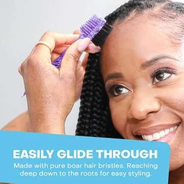 Gentle Double-Sided Hair Edge Brush for Flawless Styles