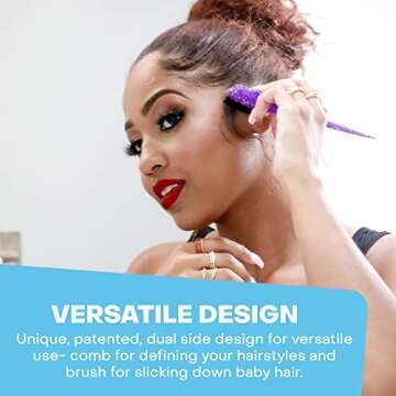 Gentle Double-Sided Hair Edge Brush for Flawless Styles