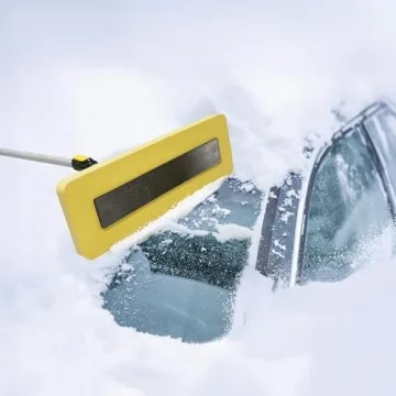 Snow Joe 2-in-1 Snow Broom & Ice Scraper for Winter