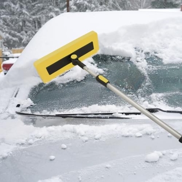 Snow Joe 2-in-1 Snow Broom & Ice Scraper for Winter