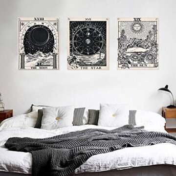 Likiyol Pack of 3 Tarot Tapestries for Home Decor