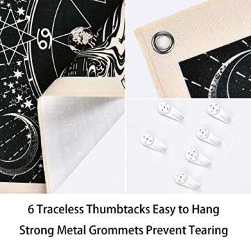 Likiyol Pack of 3 Tarot Tapestries for Home Decor