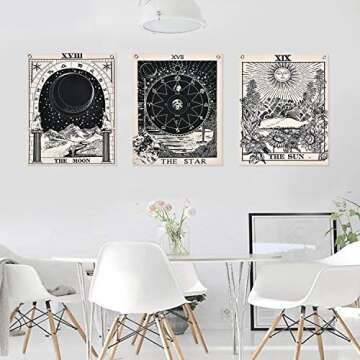 Likiyol Pack of 3 Tarot Tapestries for Home Decor