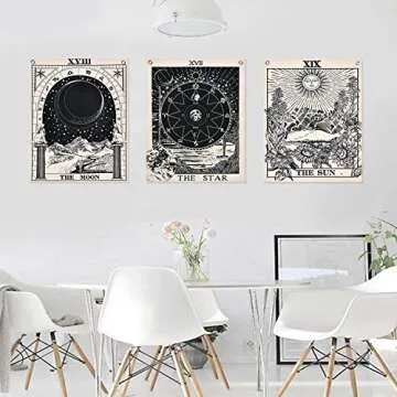 Likiyol Pack of 3 Tarot Tapestries for Home Decor