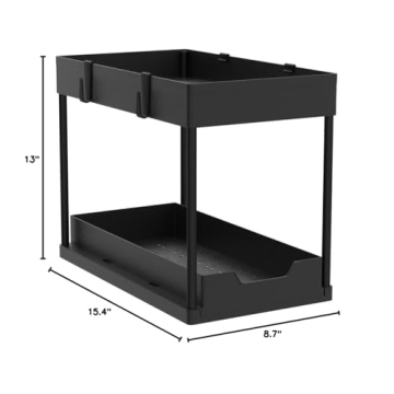 DEKAVA Under Sink Organizer 2 Pack for Bathroom