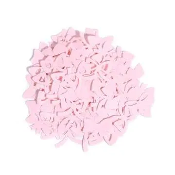 Pink Bow Confetti - Coquette Party Decorations Girly First Birthday,Pink Bow Baby Shower Party Decor,She's Tying The Knot, Pink Girl Bow 1st Birthday Cake Smash