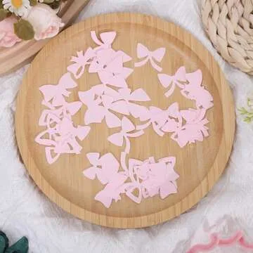 Pink Bow Confetti - Coquette Party Decorations Girly First Birthday,Pink Bow Baby Shower Party Decor,She's Tying The Knot, Pink Girl Bow 1st Birthday Cake Smash