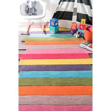 nuLOOM Hand Tufted pantone Area Rug, 5x8, Multi