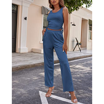 Ekouaer 3 Piece Knit Lounge Set for Women