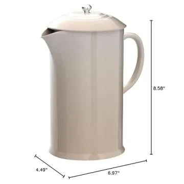 Le Creuset Stoneware French Press, 34 oz., Meringue