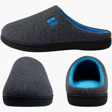 RockDove Men's Two-Tone Memory Foam Slipper - Comfort Defined