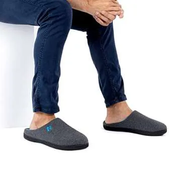 RockDove Men's Two-Tone Memory Foam Slipper - Comfort Defined