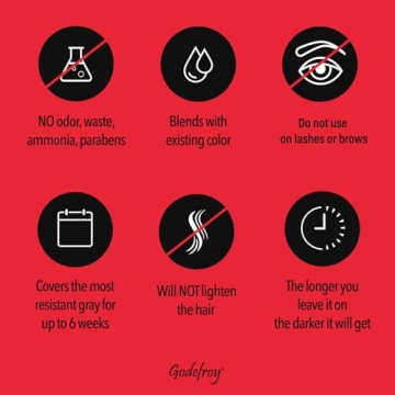 Godefroy Hair Color Tint Kit, Natural Black for Gray Coverage