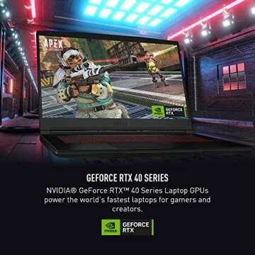 MSI Thin GF63 15.6" 144Hz Gaming Laptop: 12th Gen Intel Core i7, NVIDIA GeForce RTX 4050, 16GB DDR4, 512GB NVMe SSD, Type-C, Cooler Boost 5, Win11 Home: Black 12VE-066US