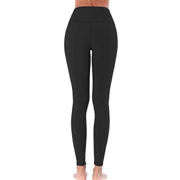 ECHOINE Womens Yoga Legging - Buttery Soft Tummy Control High Waist Workout Pants Sports Tights Legging Black
