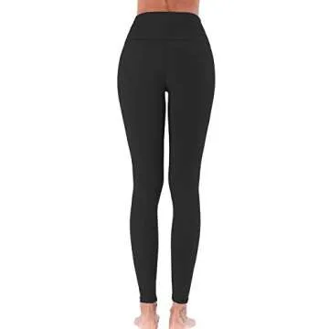 ECHOINE Womens Yoga Legging - Buttery Soft Tummy Control High Waist Workout Pants Sports Tights Legging Black