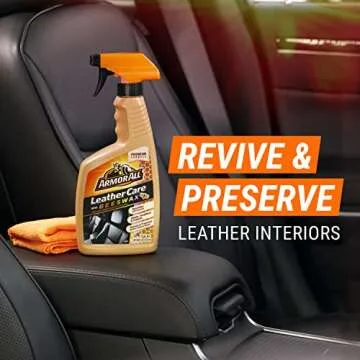 Armor All Leather Cleaner Spray with Beeswax for Cars