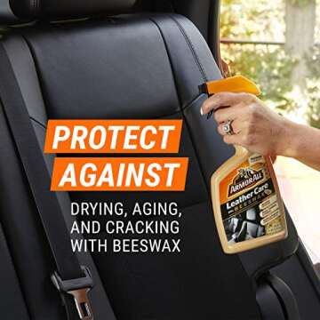 Armor All Leather Cleaner Spray with Beeswax for Cars