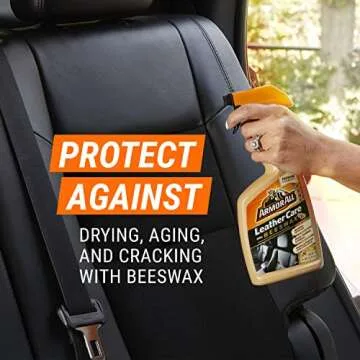 Armor All Leather Cleaner Spray with Beeswax for Cars