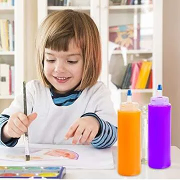 Fasmov 20 Pack 8-ounce Plastic Condiment Squeeze Squirt Bottles, Plastic Squeeze Bottles with Blue Tip Cap for Ketchup, Sauces, Salad Dressings, Crafts and More