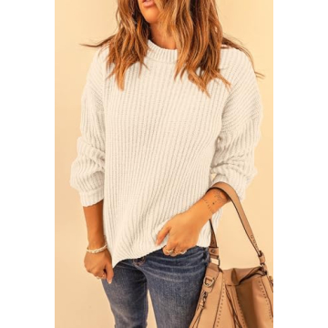 PRETTYGARDEN Women's Cozy Long Sleeve Pullover Sweater