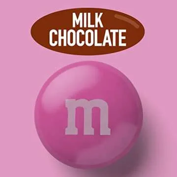 M&M’S Dark Pink Milk Chocolate Candy - 2lbs of Chocolate Candy Bulk in a Resealable Pack, For Vale...
