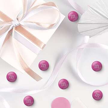 M&M’S Dark Pink Milk Chocolate Candy - 2lbs of Chocolate Candy Bulk in a Resealable Pack, For Valentine's Day, Birthday Party Favors, Weddings, Graduation and More