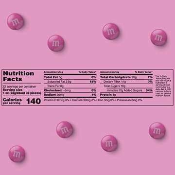 M&M’S Dark Pink Milk Chocolate Candy - 2lbs of Chocolate Candy Bulk in a Resealable Pack, For Valentine's Day, Birthday Party Favors, Weddings, Graduation and More