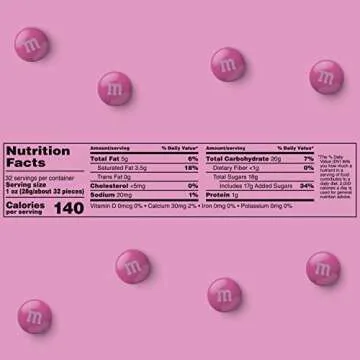 M&M’S Dark Pink Milk Chocolate Candy - 2lbs of Chocolate Candy Bulk in a Resealable Pack, For Valentine's Day, Birthday Party Favors, Weddings, Graduation and More