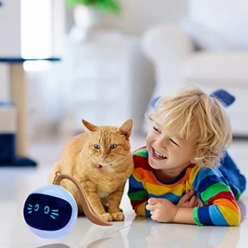 SIMENA Interactive Cat Toy, Ball Toy, Automatic Cat Toy, Self-Rolling Cat Toy, Self-Rotating Pet Exercise Ball, USB Rechargeable Cat Toy, Kitten Toy