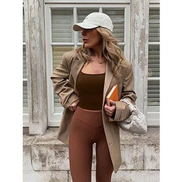 OQQ Women's Seamless Ribbed Tank Tops for Summer Style