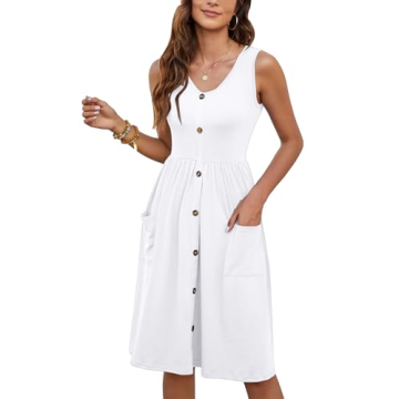 MOLERANI Women Summer Comfortable Casual Dress with Pockets