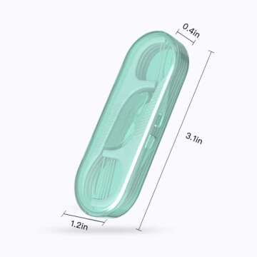 AOCEAN Dental Floss Picks - Travel Floss with Toothpicks - Professional Threader Flossers with 4 Sto...