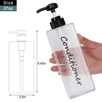 Stylish DIDROOM Shampoo Dispenser Set - Elegant Modern Bath Bottles for Shower