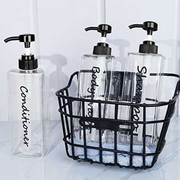 DIDROOM Shampoo Dispenser Set - Modern Refillable Bottles